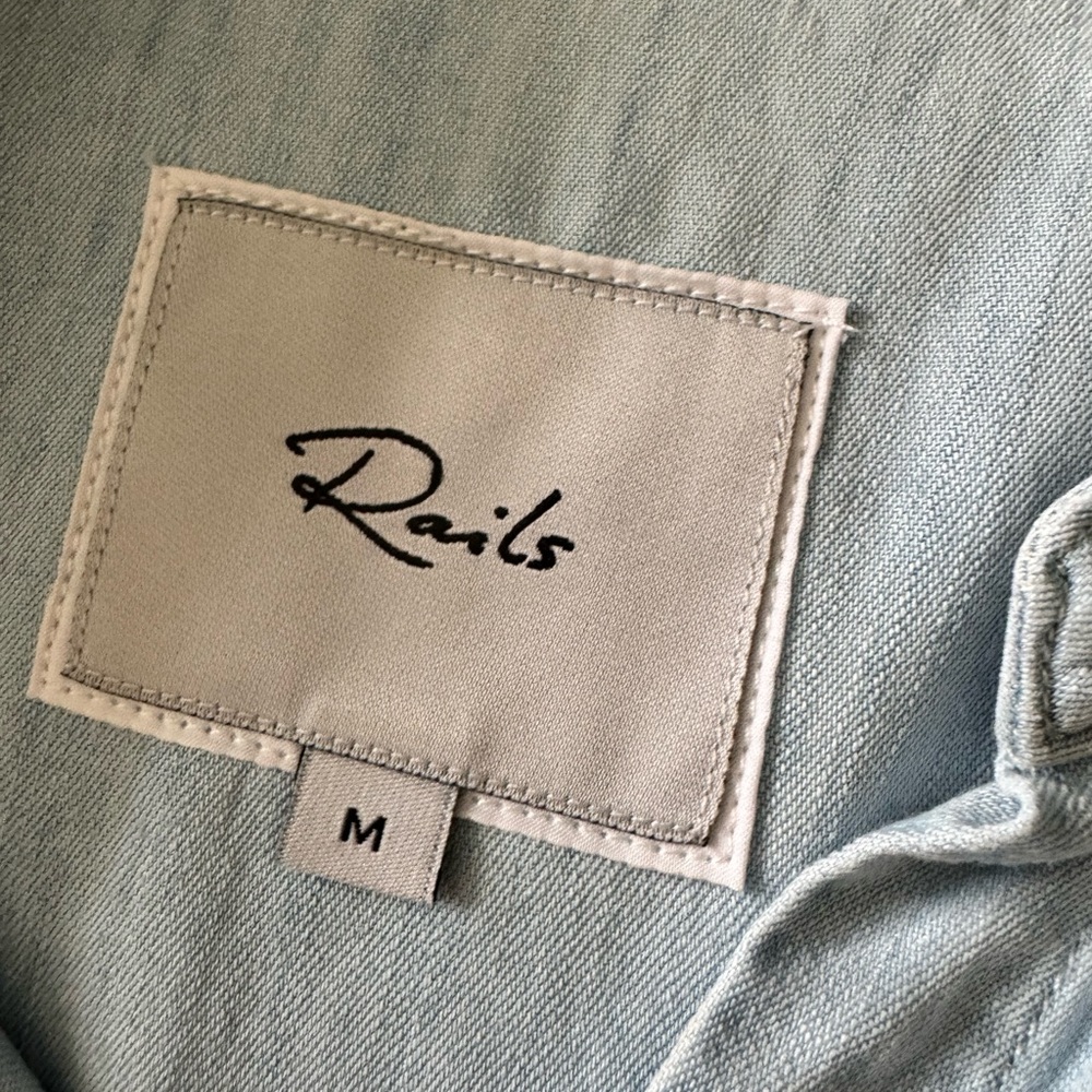 Rails Denim Soft Blouse Button Up - image 7